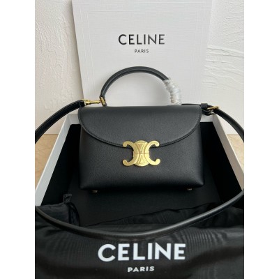 Celine Nino Teen Bag in Black Supple Calfskin