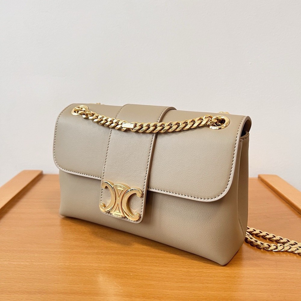 Celine Teen Victoire Bag in Brown Sepia Calfskin