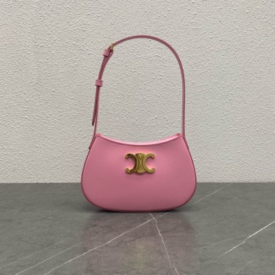 Celine Tilly Medium Bag in Pink Calfskin