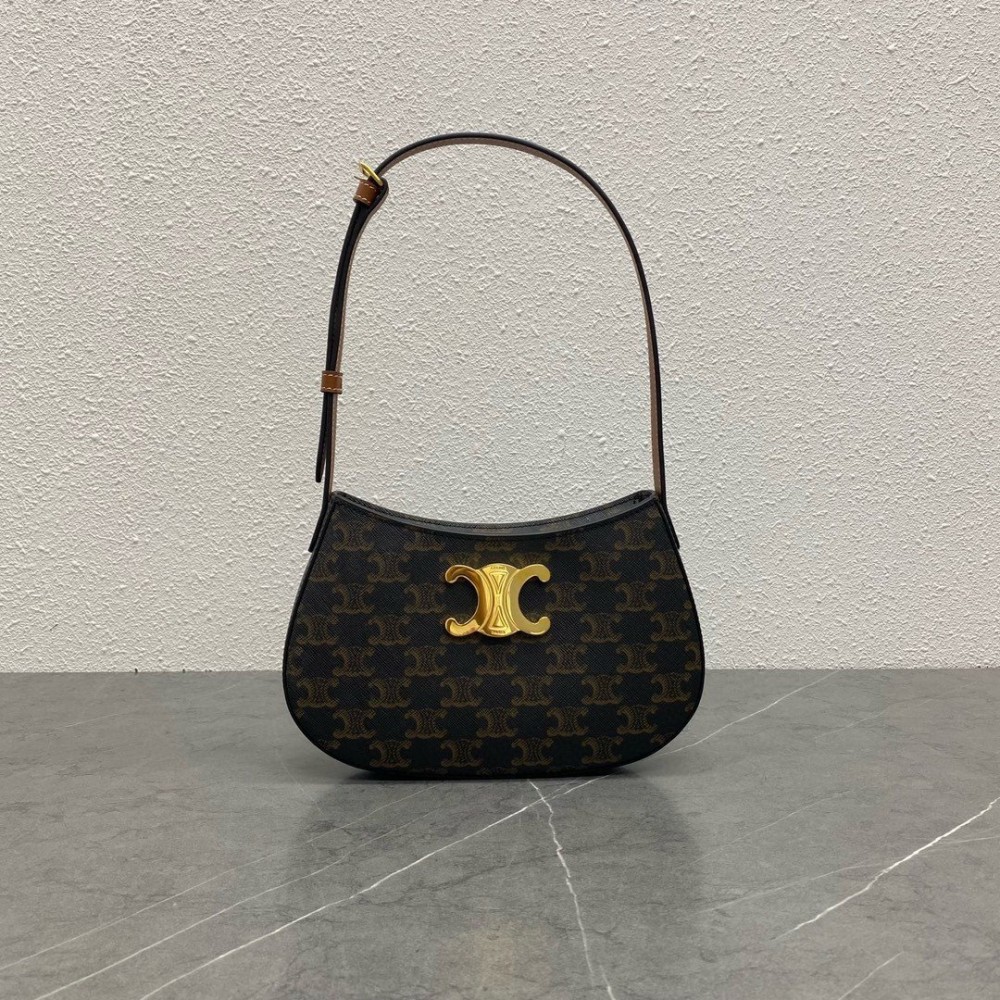 Celine Tilly Medium Bag in Triomphe Canvas